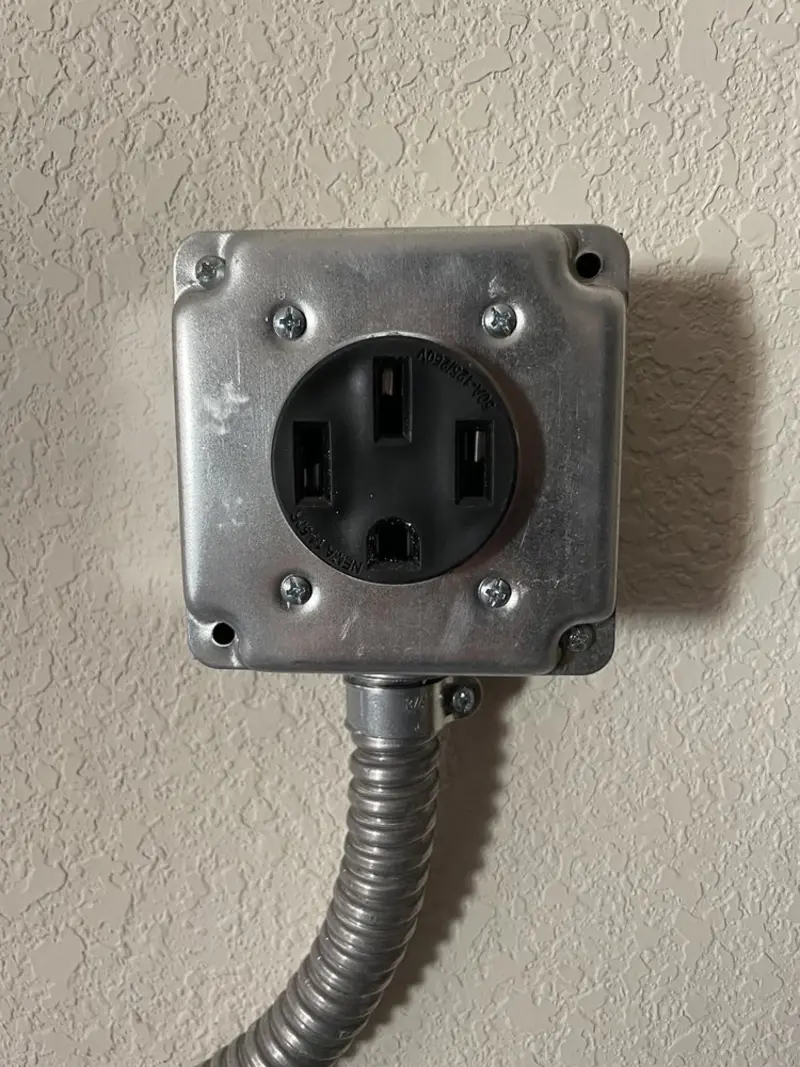 NEMA 14-50 outlet installed for Electrical Panel Upgrade in Carlsbad